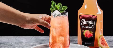Bursting with berry flavor and a touch of the tropicsthis sweet take on a Mojito pairs Simply&174; Mixology Strawberry Guava Mojito with silver rum and muddled mint for a delicious twist. . Simply mixology strawberry guava mojito